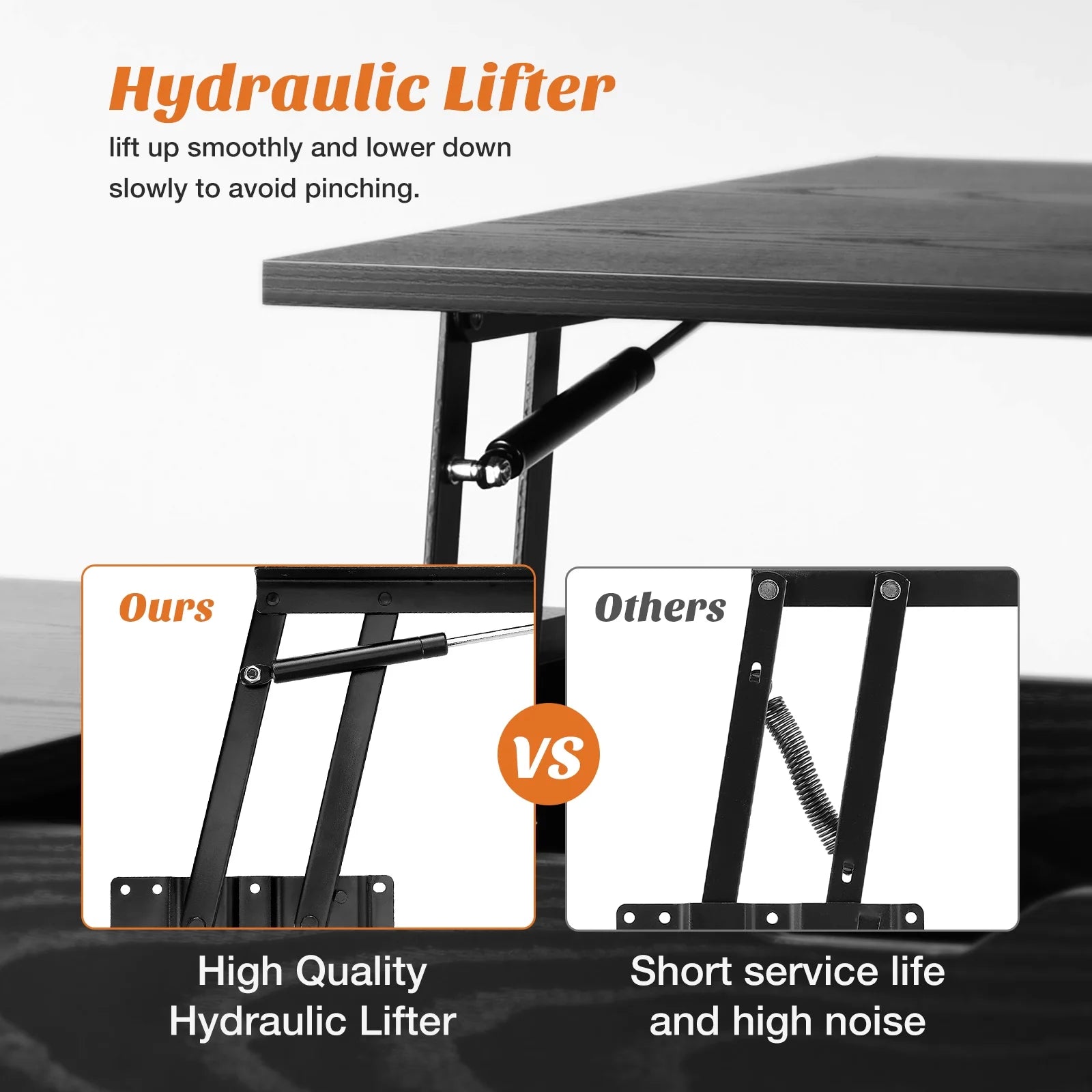 Wooden Lift Top Coffee Table with Hidden Compartments and Adjustable Shelves - Ideal for Small Homes, Apartments, Reception Rooms, Black Grain