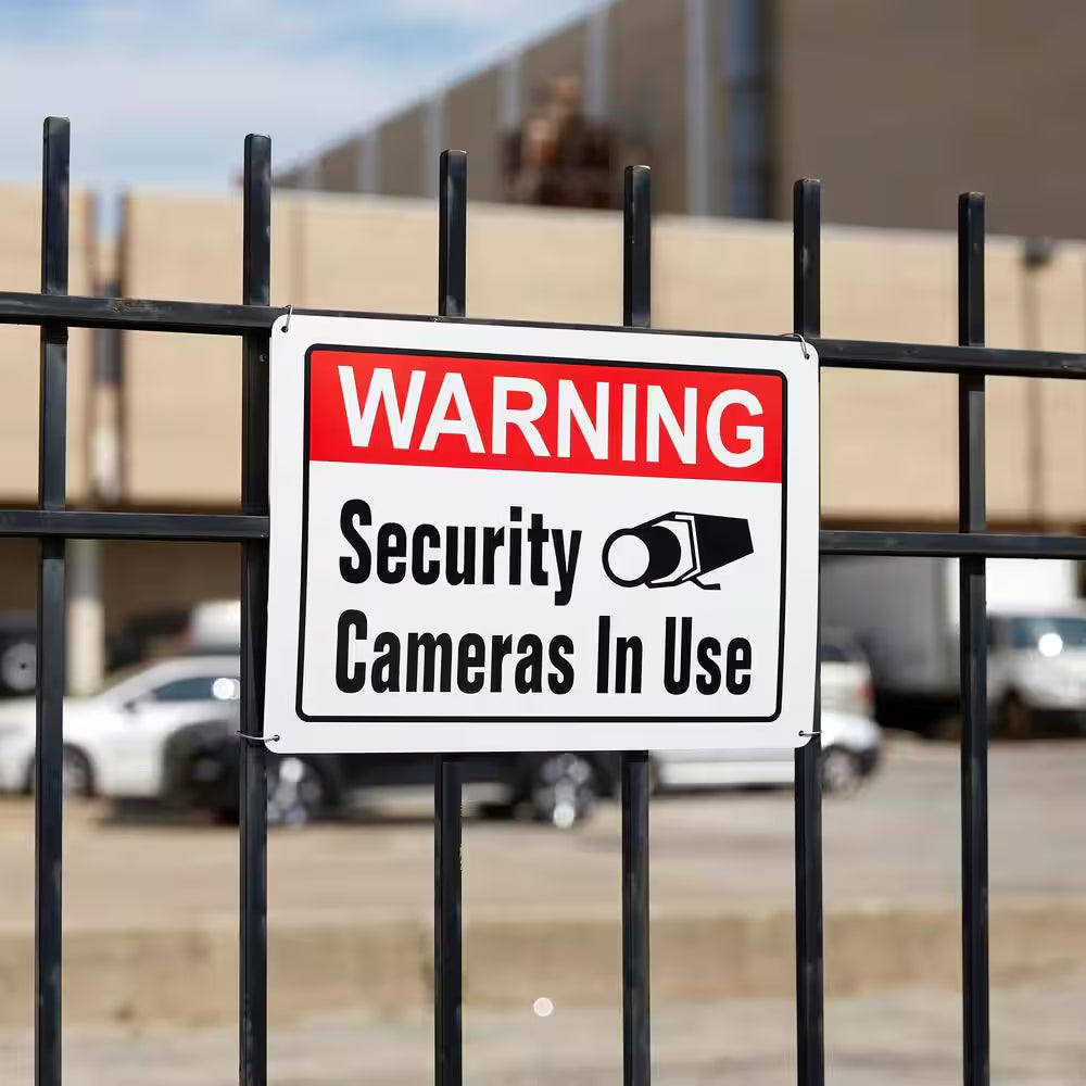 10 In. X 14 In. Aluminium Security Cameras in Use Sign