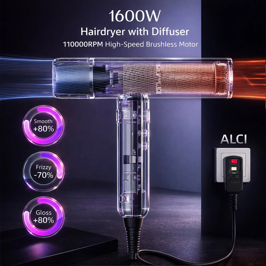 Ionic Hair Dryer, High Speed 110000RPM Blow Dryer, Hair Blow Dryer with Diffuser for Women