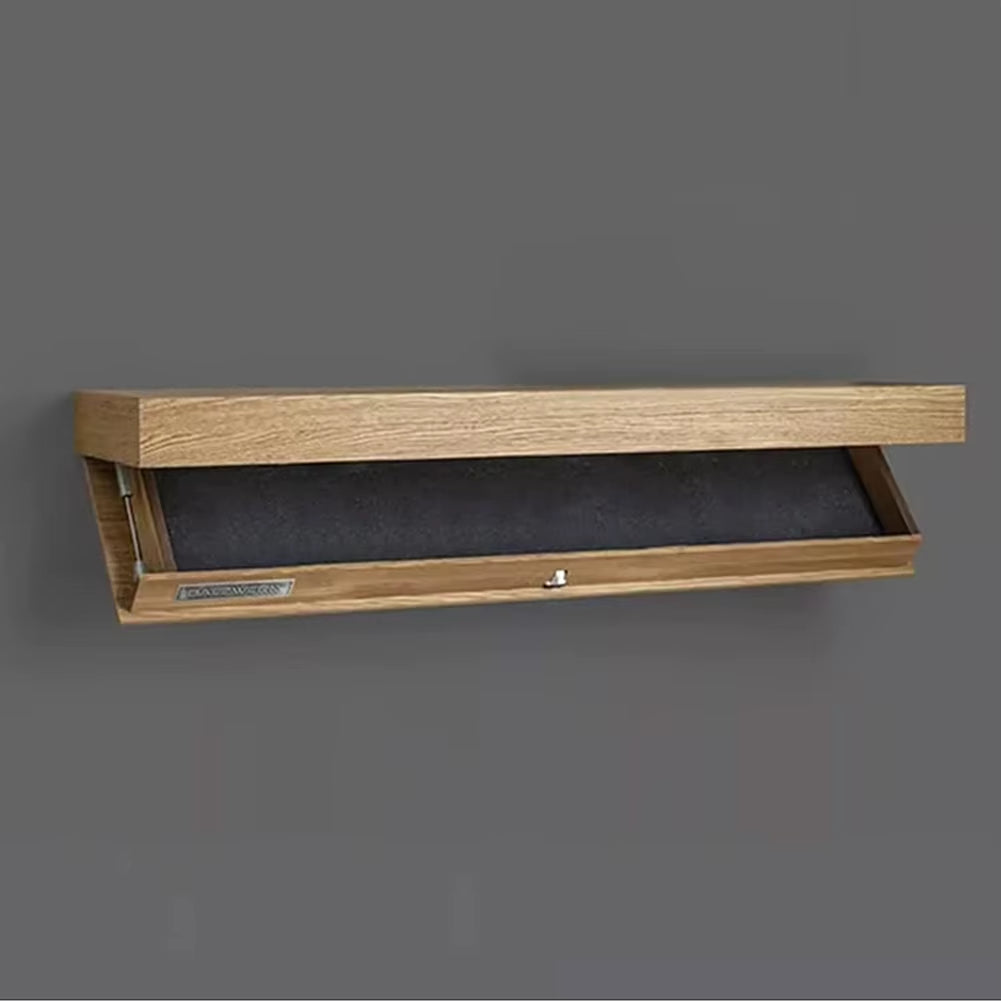 Wooden Storage Rack with Secret Compartment Display Cabinet Rack Wall-Mounted Hidden Shelves for Book Wine Plants Disc