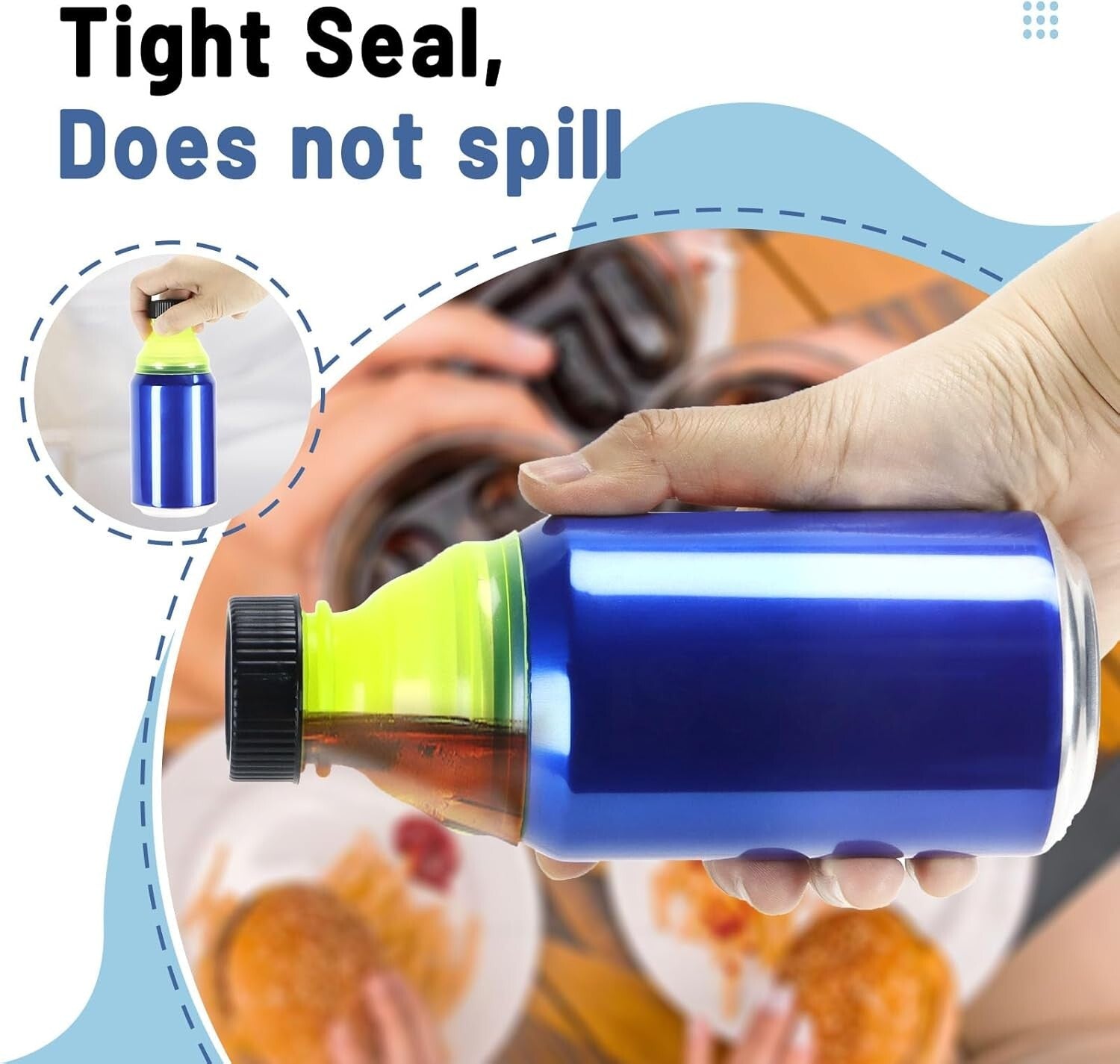 12 Pack Can Covers Reusable Pop Can Bottle Tops Lids for Soda Carbonated Drink