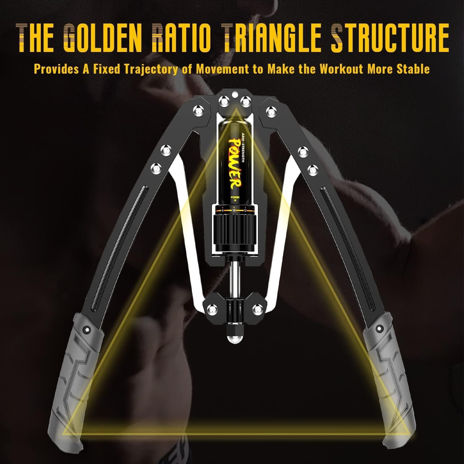 Hydraulic Arm Strength Trainer - 22-440Lbs Adjustable Fitness Equipment