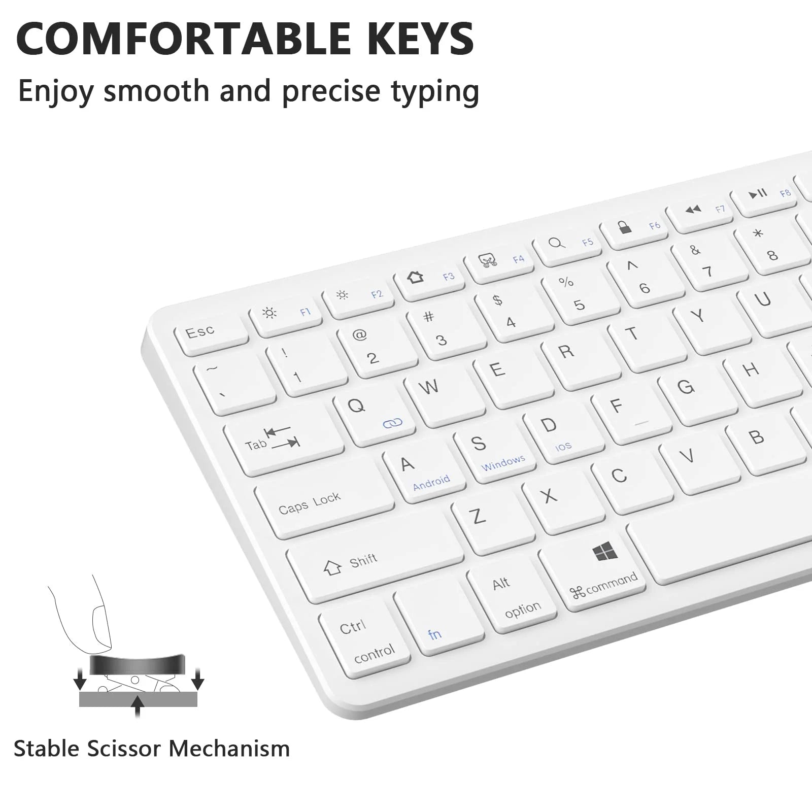 Ultra-Slim Bluetooth Keyboard Wireless Keyboard Compatible Ipad 10Th/Ipad 10.2