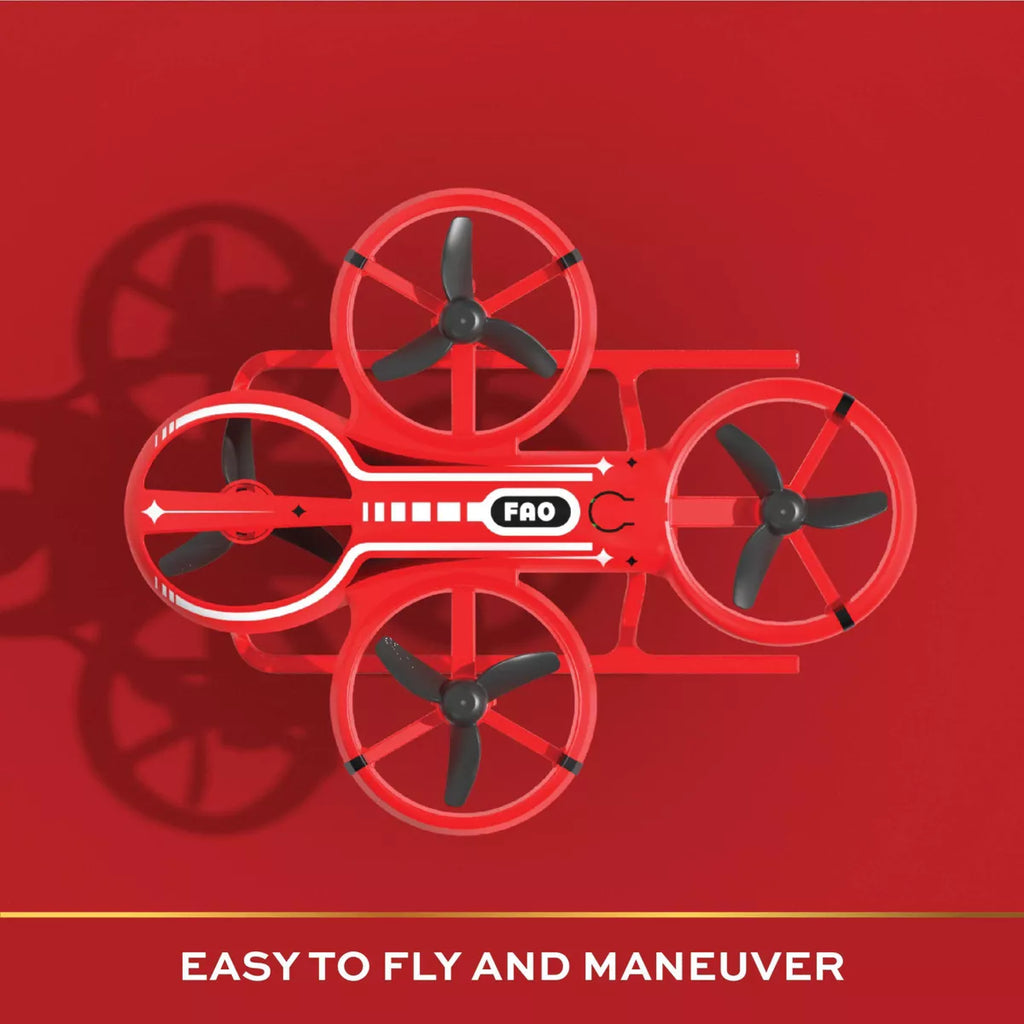 FAO Schwarz RC X-Treme Aero High Performance Vehicle - 7Pc: Starter Drone with Gyroscopic Stabilization, USB-C Rechargeable Remote Control, Indoor Use
