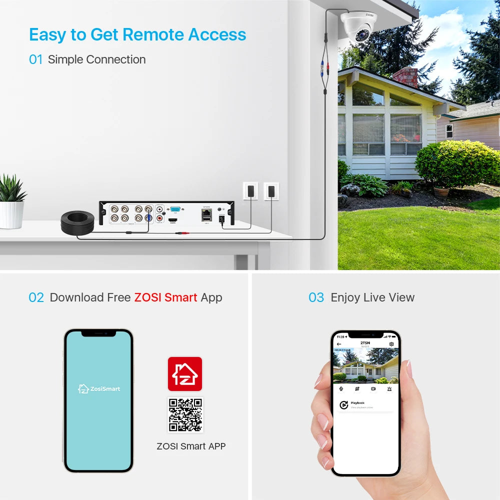 8CH 1080P HD Wired Security Cameras System 5MP Lite 8Channel HD-TVI DVR Recorder 4Pcs 2MP Surveillance CCTV Cameras Kit