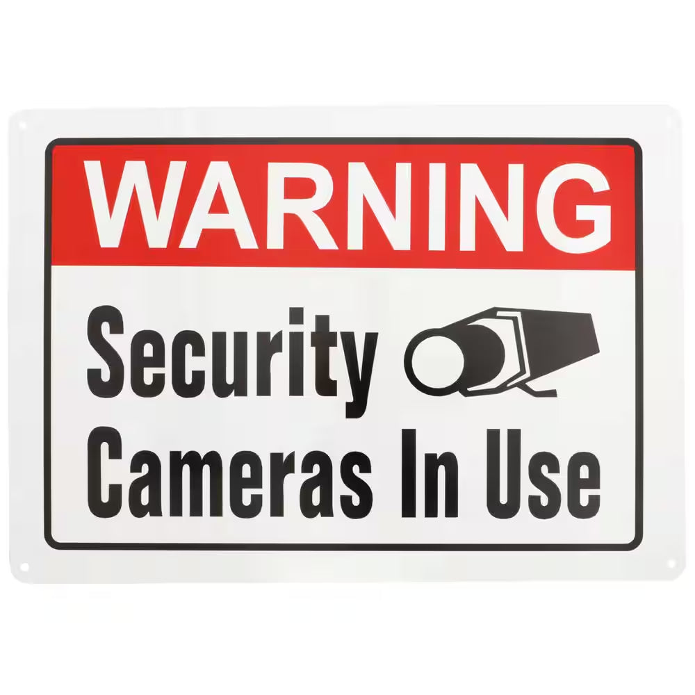 10 In. X 14 In. Aluminium Security Cameras in Use Sign
