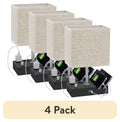 (4 Pack)  Bedside Table Lamp for Bedroom with Dual Fast USB Charging Ports, Fully Dimmable Nightstand Lamps with 2 Phone Stands and 2 Charging Outlets, Desk Lamp with Fabric Shade for Living Room