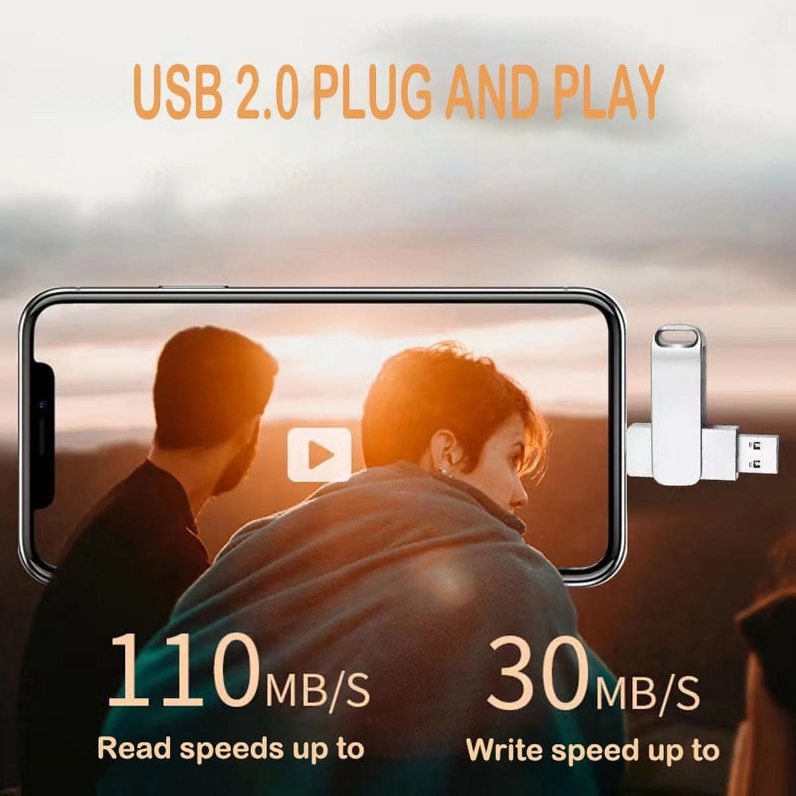 1TB USB Flash Drive-2 in 1 Thumb Drive with USB and Type C Port-Compatible with Laptops PC Transfer Data