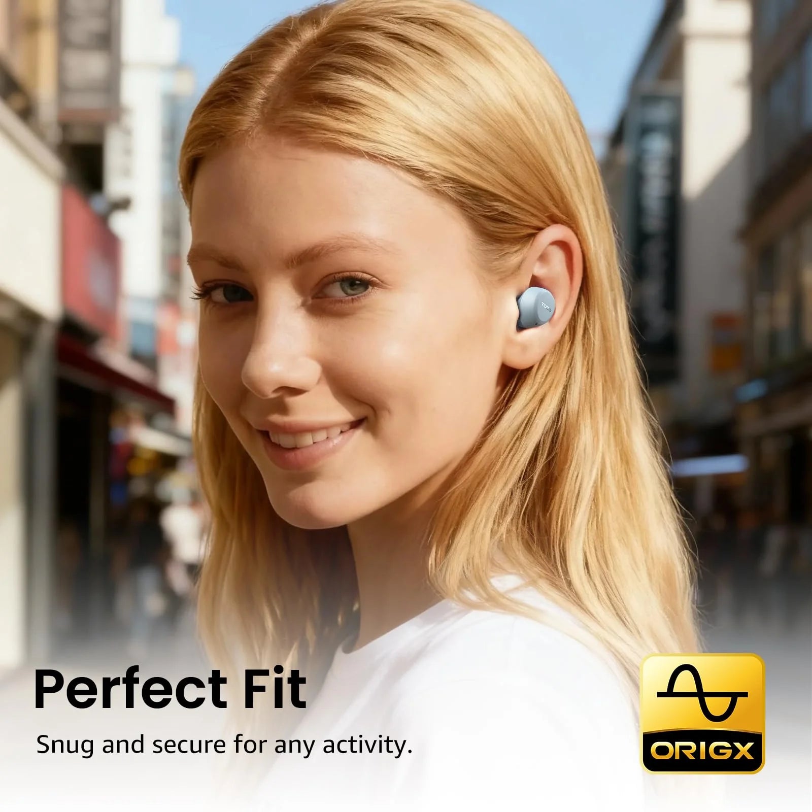 A1 Mini Earbuds Bluetooth Wireless Headphones, 32H, AI Noise Cancelling Mic, Stereo Bass, Clear Calls, Lightweight IPX5 Waterproof, App 32EQ, Blue