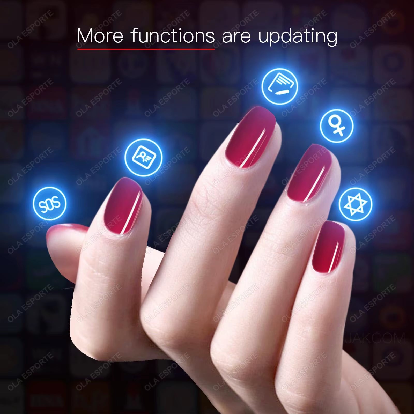 NEW NFC Smart Nail Chip SOS Virtual Call Fitness Supervision Function GPS Tracker Device Mini Tracker Smart Chip for Android IOS
