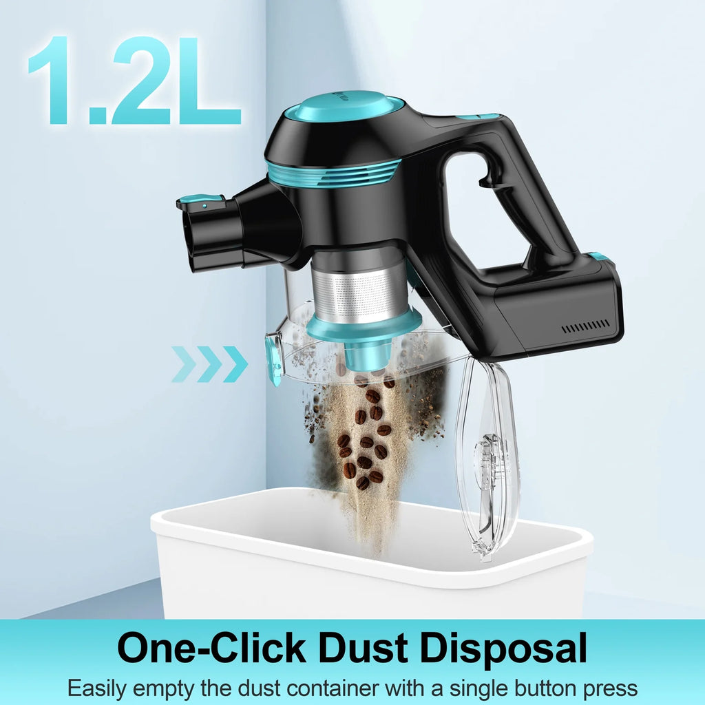 Cordless Vacuum Cleaner, 30Kpa Powerful Suction Stick Vacuum, 6 in 1 Lightweight Vacuum Cleaners for Home Hardfloor Carpet Pet Hair, N15