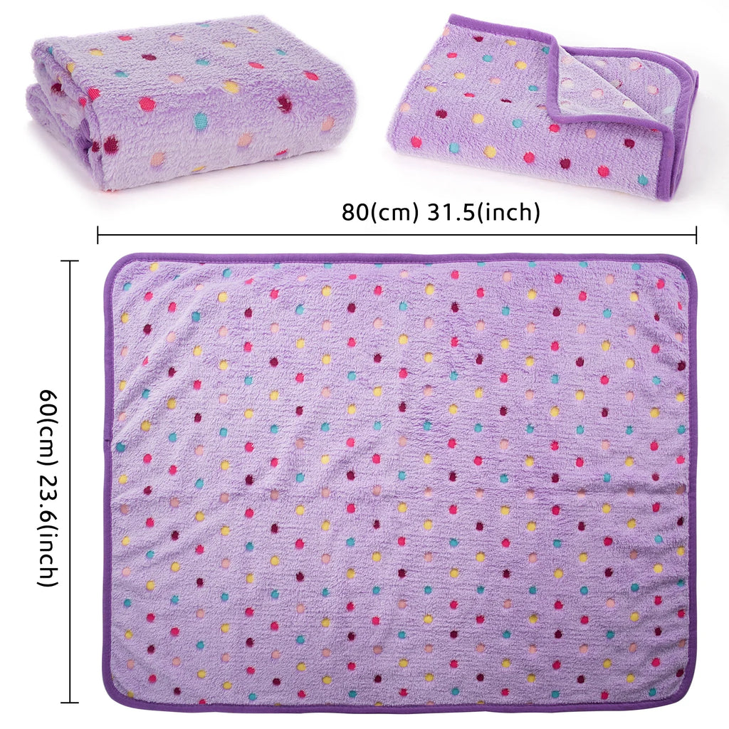 Luxmo Puppy Blanket, 3 Pack Small Dog Pet Blankets Puppy Fleece Blankets Sleep Mat Pad Cover for Kitten Puppy Rabbit
