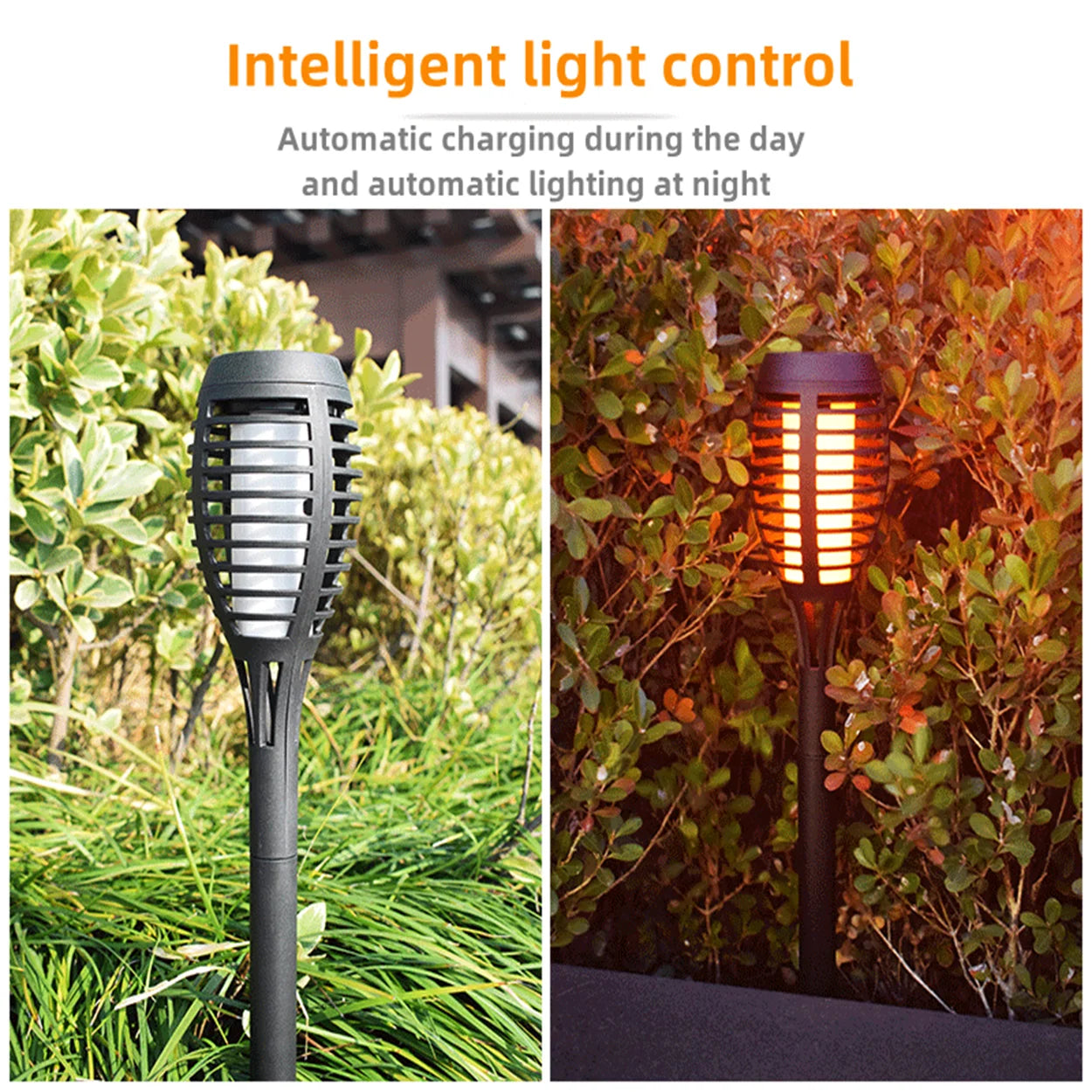 Solar Lights for Outdoor Torch Path Decor Landscape Lighting & Solar Lights Outdoor, Flickering Flame Waterproof, 12 Pack