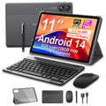 Android Tablet with Keyboard, 10 Inch Android 14 Tablet, T606 Octa Core 8GB+128GB+1TB Expand,8000Mah Battery,5G Wifi 6, Bluetooth,2+8Mp Dual Camera, 2 in 1 Tablet with Keyboard, Mouse, Case, Stylus