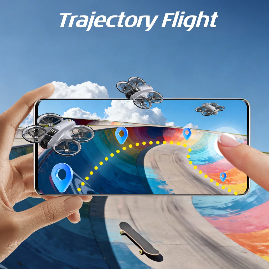 M2 Drone with HD Camera for Kids, One-Key Takeoff and Landing, 360° Flip, Headless Mode, Optical Flow Hover, Brushless Motor, 2 Batteries, Gray