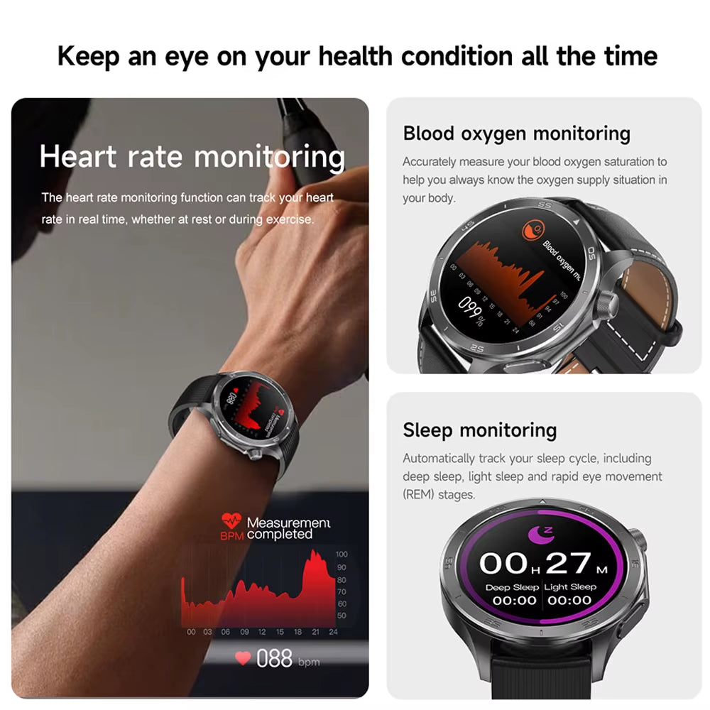 OPPO New Watch X2 Bluetooth Call Smart Watch Men GPS Sports Fitness Heart Rate AI Voice Assistant Smartwatches Android IOS