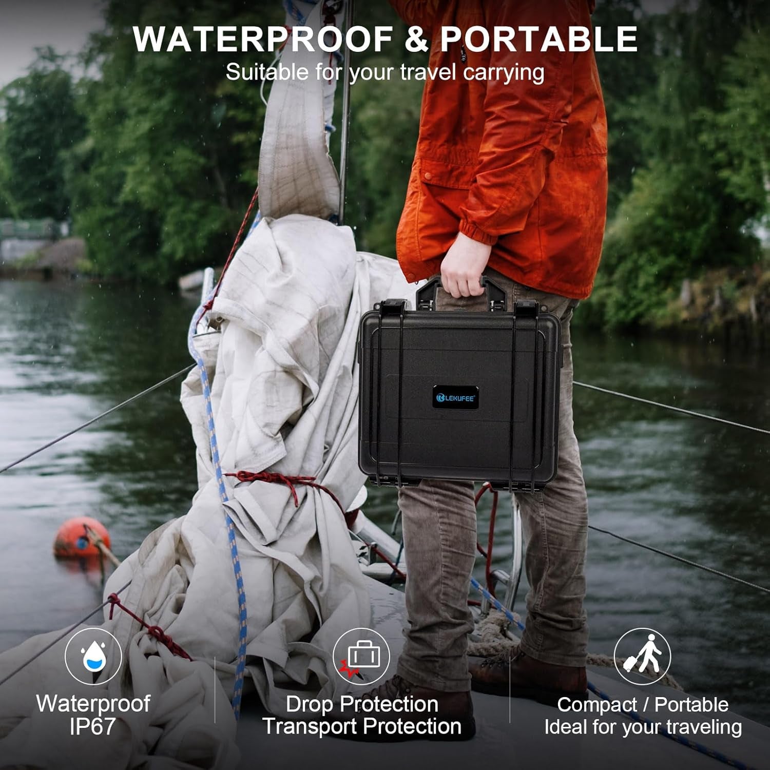 Waterproof Carrying Case for DJI Mini 4/3 Drones & Remote Controllers