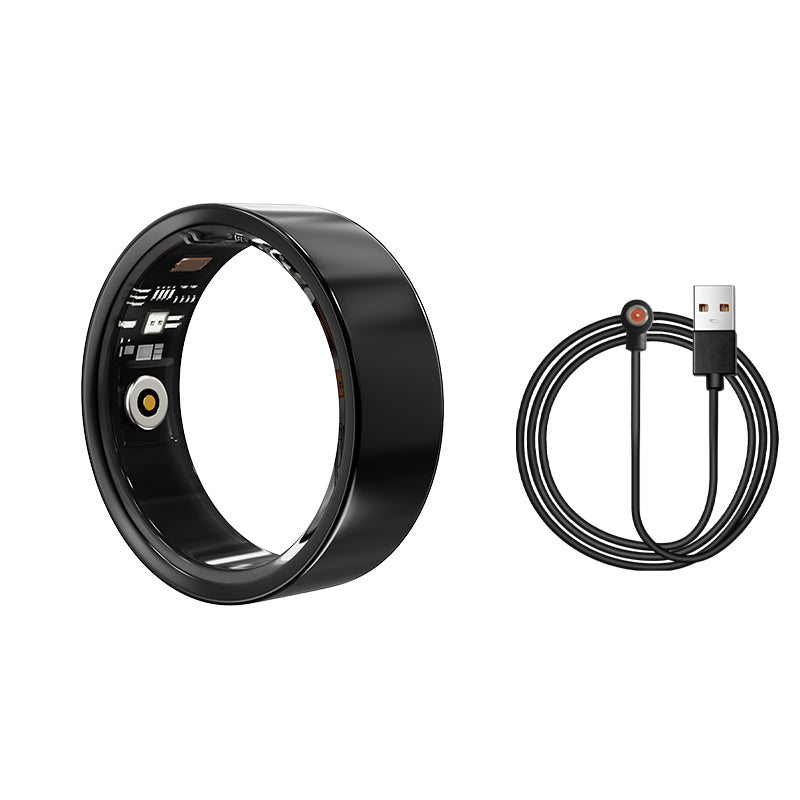 Smart Ring Health Tracker - Fitness Sleep Heart Rate Blood Oxygen Tracker Smart Ring for Men and Women,Ip68 Waterproof Level Bluetooth Fitness Tracker Rings Family Care