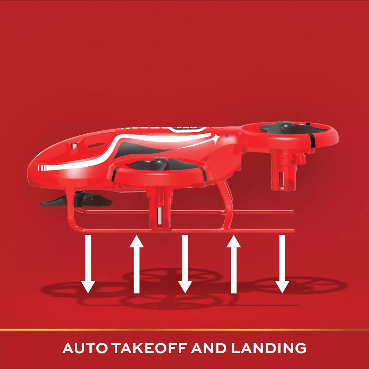 FAO Schwarz RC X-Treme Aero High Performance Vehicle - 7Pc: Starter Drone with Gyroscopic Stabilization, USB-C Rechargeable Remote Control, Indoor Use