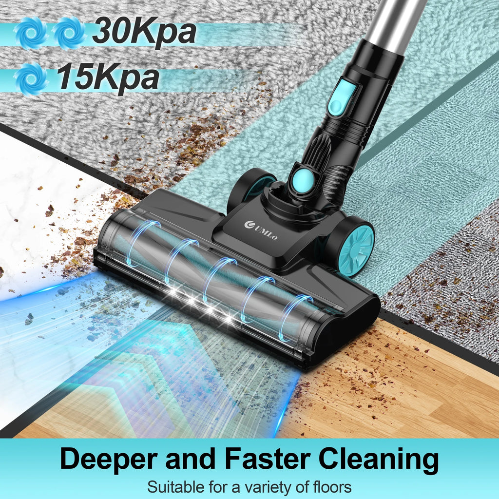 Cordless Vacuum Cleaner, 30Kpa Powerful Suction Stick Vacuum, 6 in 1 Lightweight Vacuum Cleaners for Home Hardfloor Carpet Pet Hair, N15