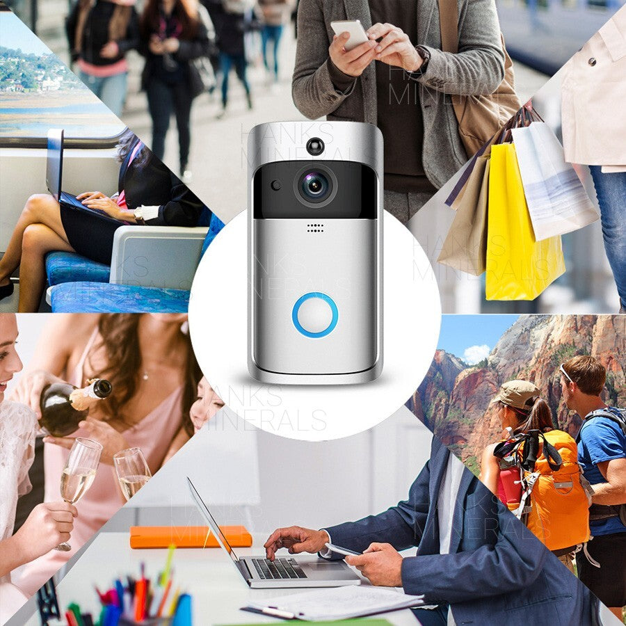 Smart Wifi Video Doorbell Wireless Door Bell Phone Ring Intercom Security Camera