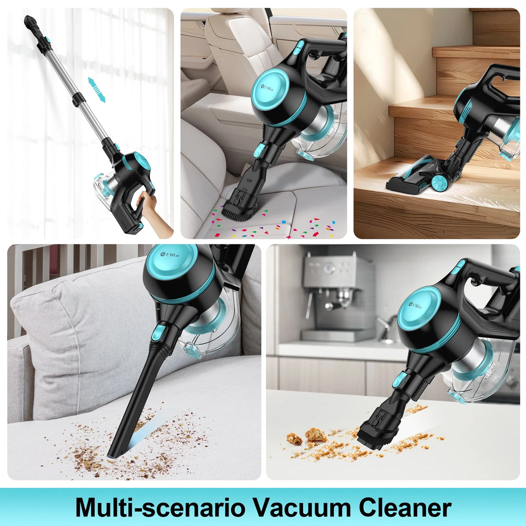 Cordless Vacuum Cleaner, 30Kpa Powerful Suction Stick Vacuum, 6 in 1 Lightweight Vacuum Cleaners for Home Hardfloor Carpet Pet Hair, N15
