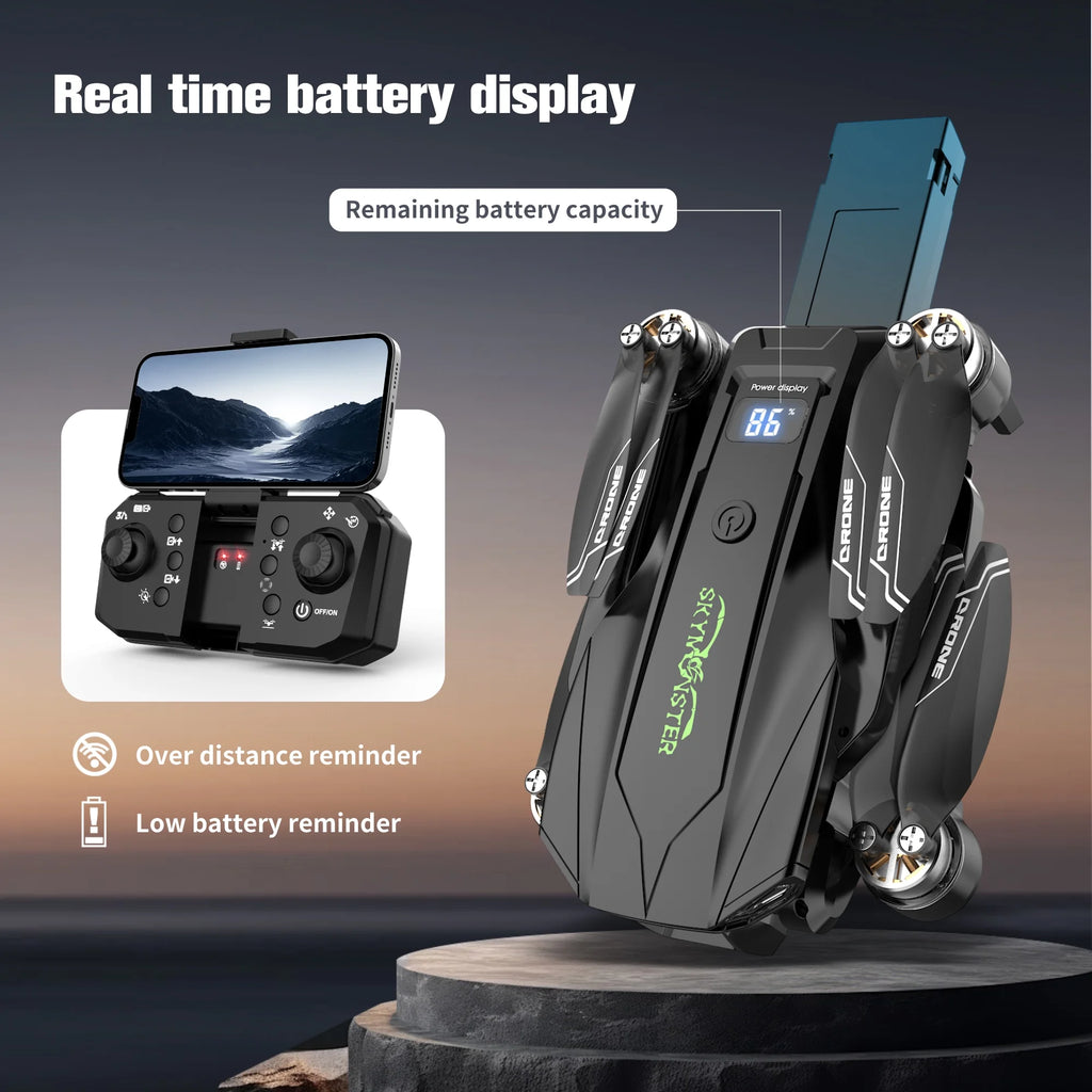 2.4G 4Ch Dual Camera, Remote Control Quadcopter ,High Definition Airplane ,Rc Drone Gifts Toys，3 Battery