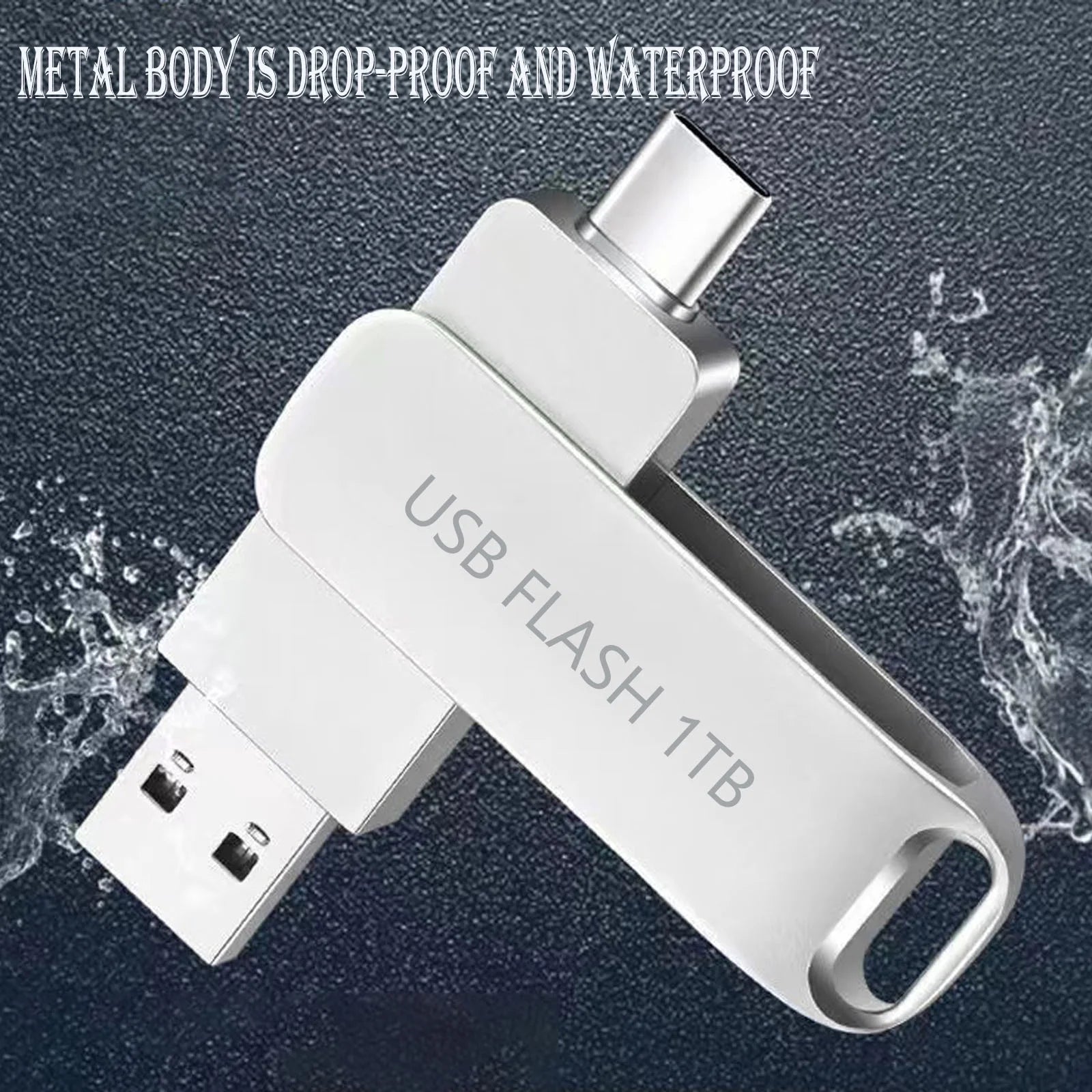 1TB USB Flash Drive-2 in 1 Thumb Drive with USB and Type C Port-Compatible with Laptops PC Transfer Data
