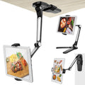 Ipad Wall Mount, 3 in 1 Highflex 360° under Cabinet Ipads Mount for Kitchen, Tablet Celling under Counter Holder, Kitchen Tablet Mount Fits 4.7" to 13.5" Ipad, Mini, Air, Surface Pro - Black