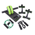 Abs Roller Wheel Indoor Fitness Equipment Set Home Gym Workout Chest Expander Green