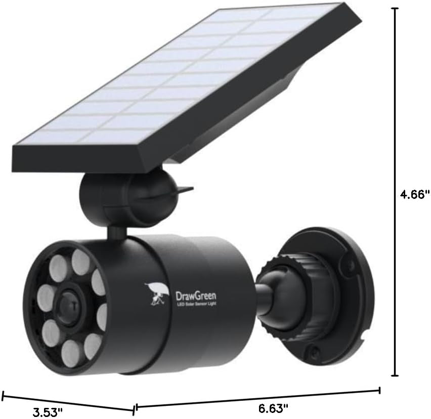 Solar Motion Sensor Lights Outdoor Aluminum Case(Not Plastic), Solar Flood Spot Lights for outside Post Yard Patio Path Garden, 100-Week Free Refund/Replacement
