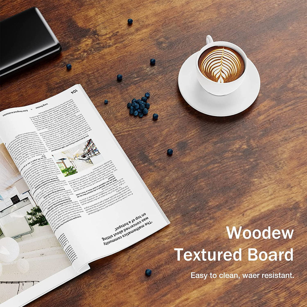 Adjustable Height Wooden Coffee Table with Hidden Compartments and Shelves - Perfect for Small Homes, Apartments, Reception Rooms, Rust Brown