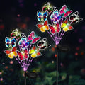 2 Pack with 16 Butterfly Solar Lights, Waterproof Decorative Lights for Outdoor Garden Patio Backyard Decor