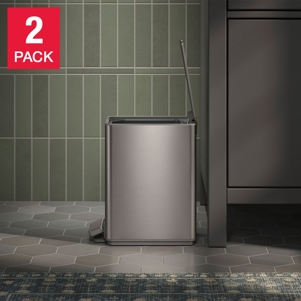 Kohler 6L Step Trash Can, 2-Pack