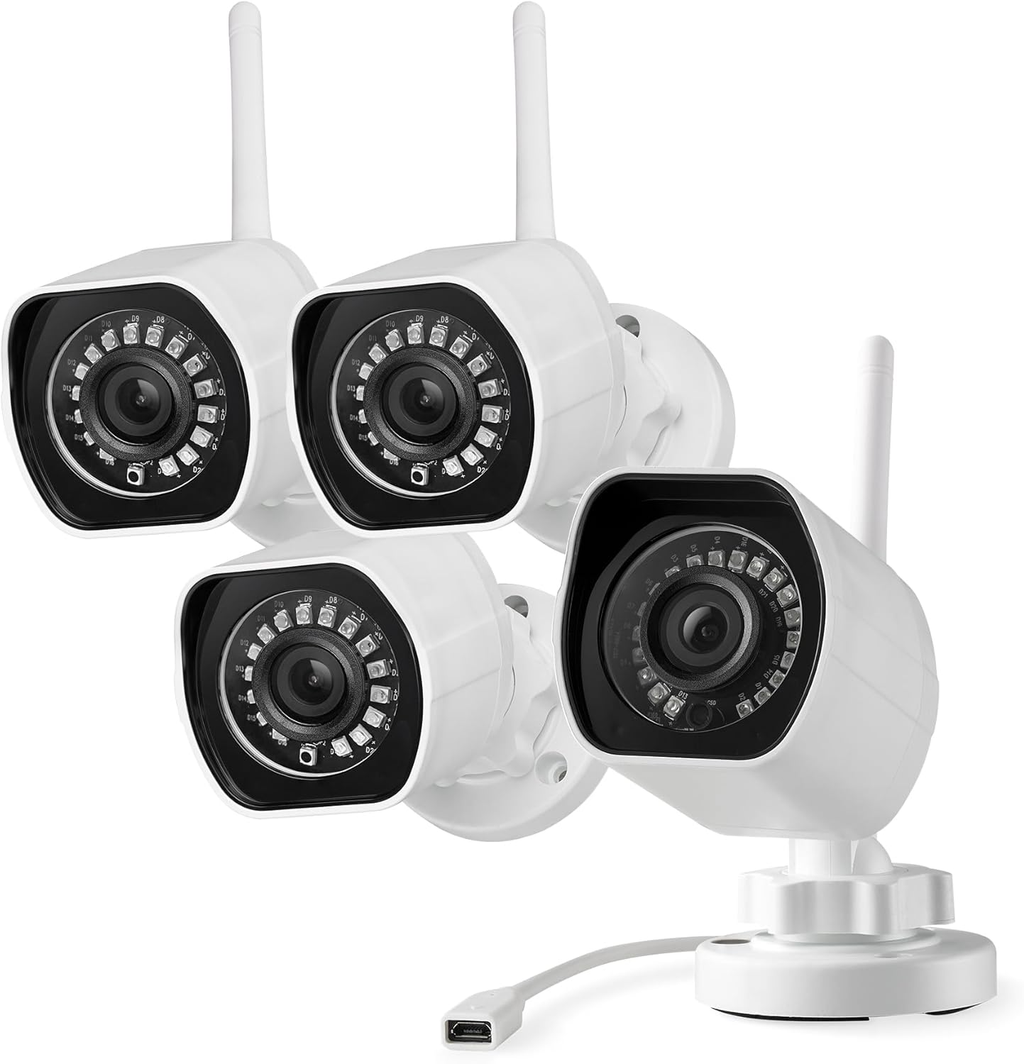 Security Cameras 4 Pieces, Home Security Camera Indoor 1080P, Wi-Fi Cameras for Baby/Pet, Motion Detection, Two-Way Audio, Night Vision