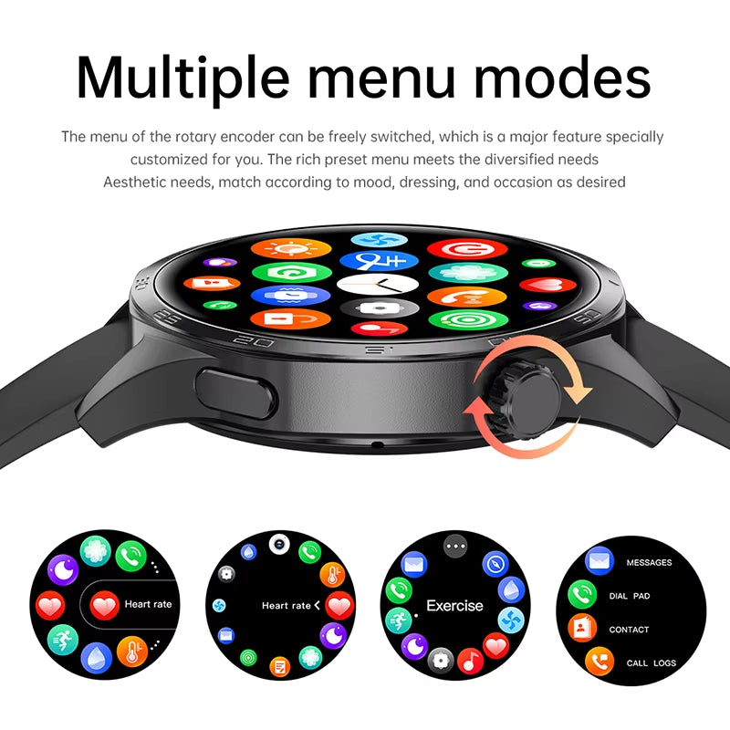2026 New Smart Watch Men Watch 5 Pro AMOLED HD Screen Bluetooth Call GPS Trajectory NFC Heart Rate Compass Smartwatches