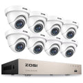 8CH 1080P HD Wired Security Cameras System 5MP Lite 8Channel HD-TVI DVR Recorder 4Pcs 2MP Surveillance CCTV Cameras Kit