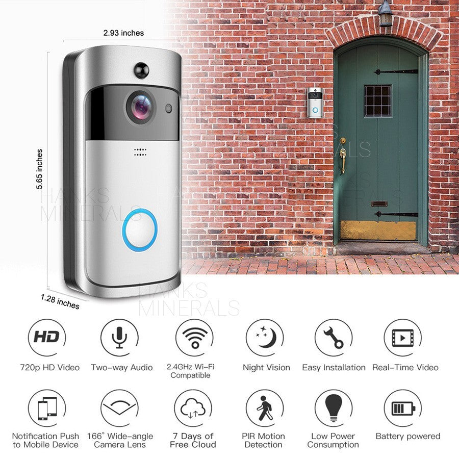 Smart Wifi Video Doorbell Wireless Door Bell Phone Ring Intercom Security Camera