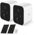 Security Cameras Wireless Outdoor with Solar Panel Cameras for Home Security, 1080P, Home Camera with Night Vision, 2 Pack,