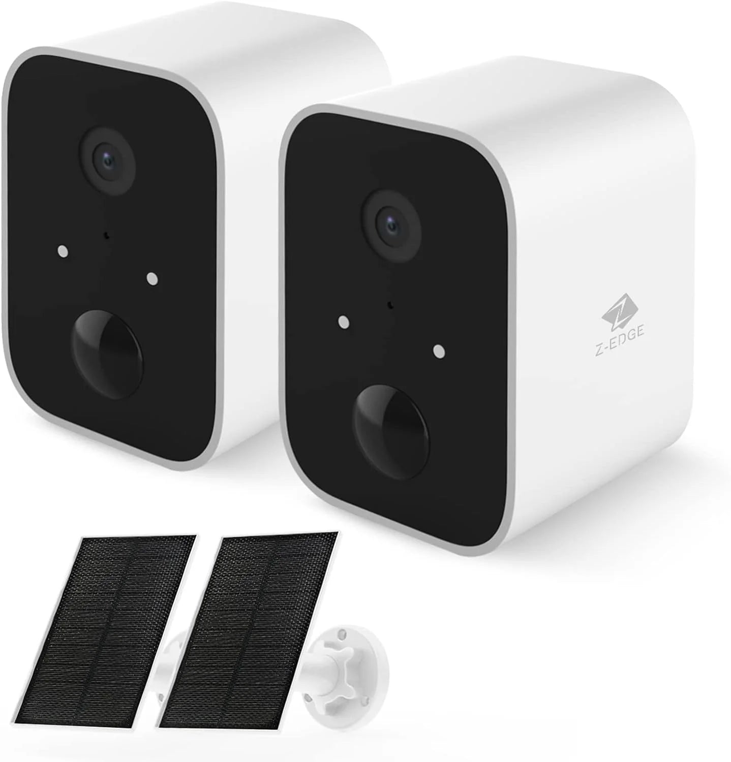Security Cameras Wireless Outdoor with Solar Panel Cameras for Home Security, 1080P, Home Camera with Night Vision, 2 Pack,