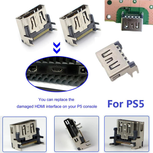 5 Pack OEM HDMI Port Connector Socket Replacement for Sony Playstation 5 PS5 USA