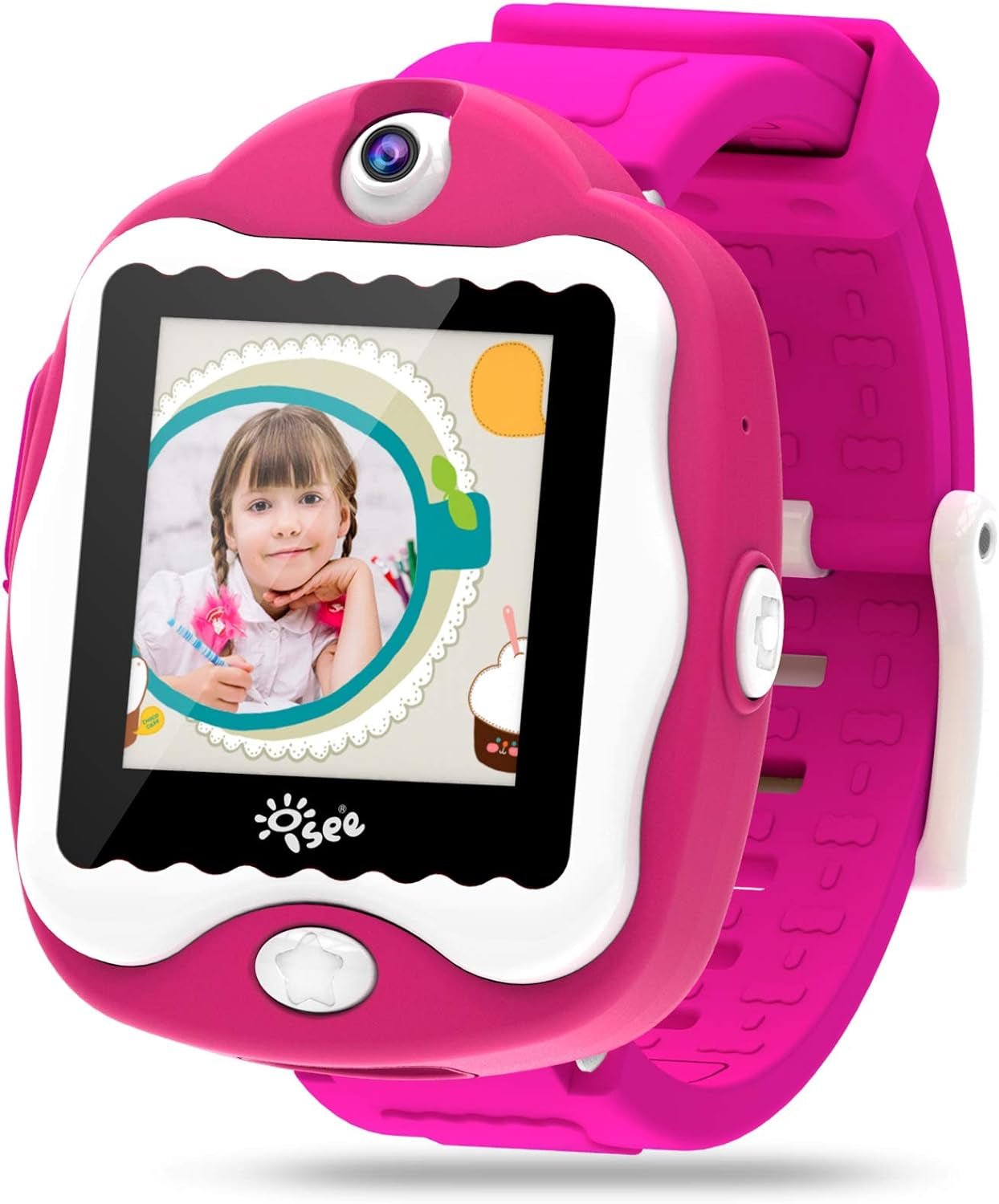 Smartwatch for Kids - Colorful Interactive Children'S Smart Game Watch with Camera, Video Recorder, Voice Changer, Digital Watch for Girls (Pink)