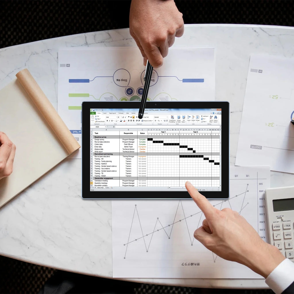 2 in 1 Tablet, 10 Inch Tablet Android Tablets PC with Keyboard Case Mouse Stylus, 4GB RAM+64GB ROM 512GB Expandable Tableta Computer, 10.1 IPS Screen, 2+8MP Dual Camera, Wifi BT Google Play.