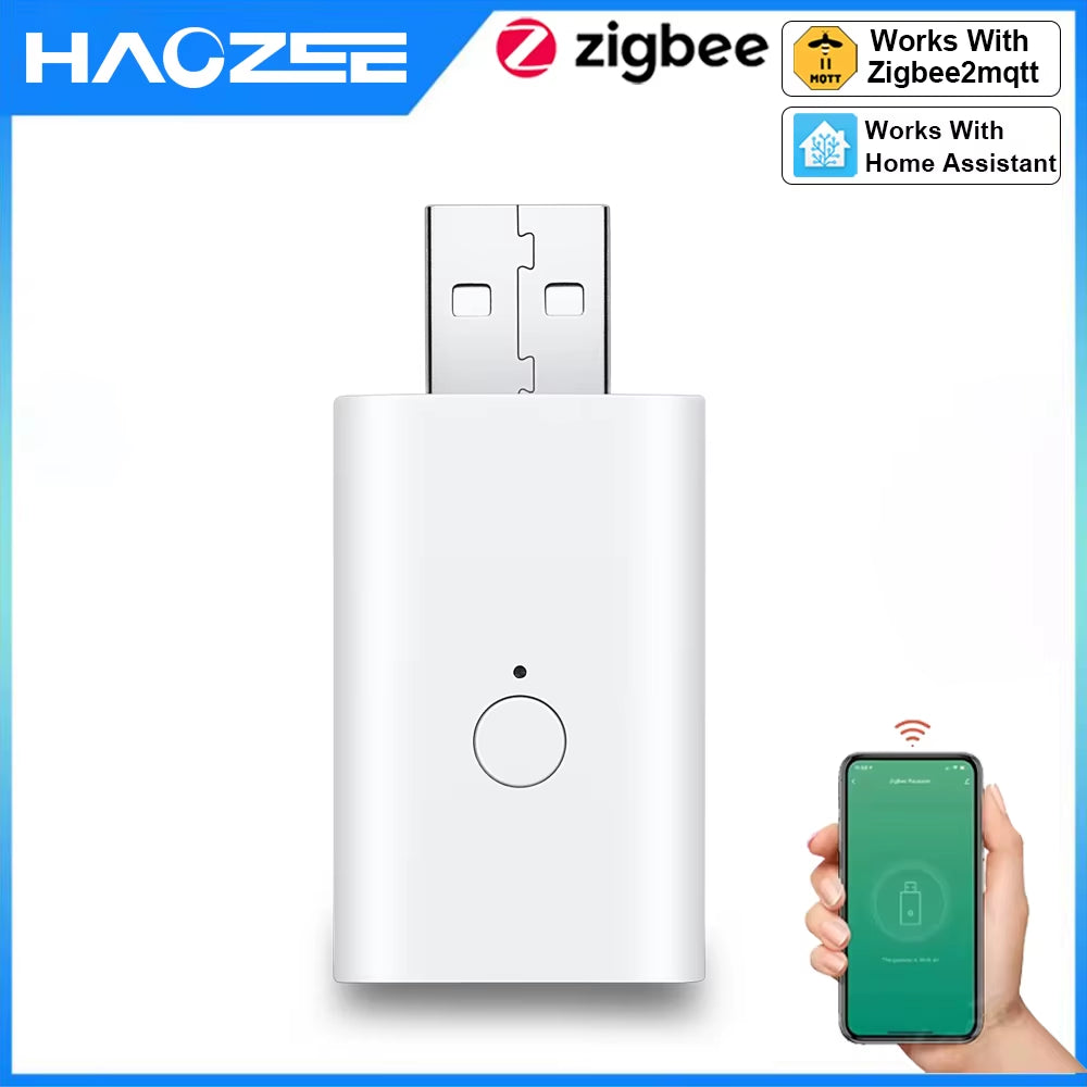 Smart Zigbee Signal Repeater USB Signal Amplifier Extender Smart Home Automation Support Home Assistant Zigbeem2Qtt