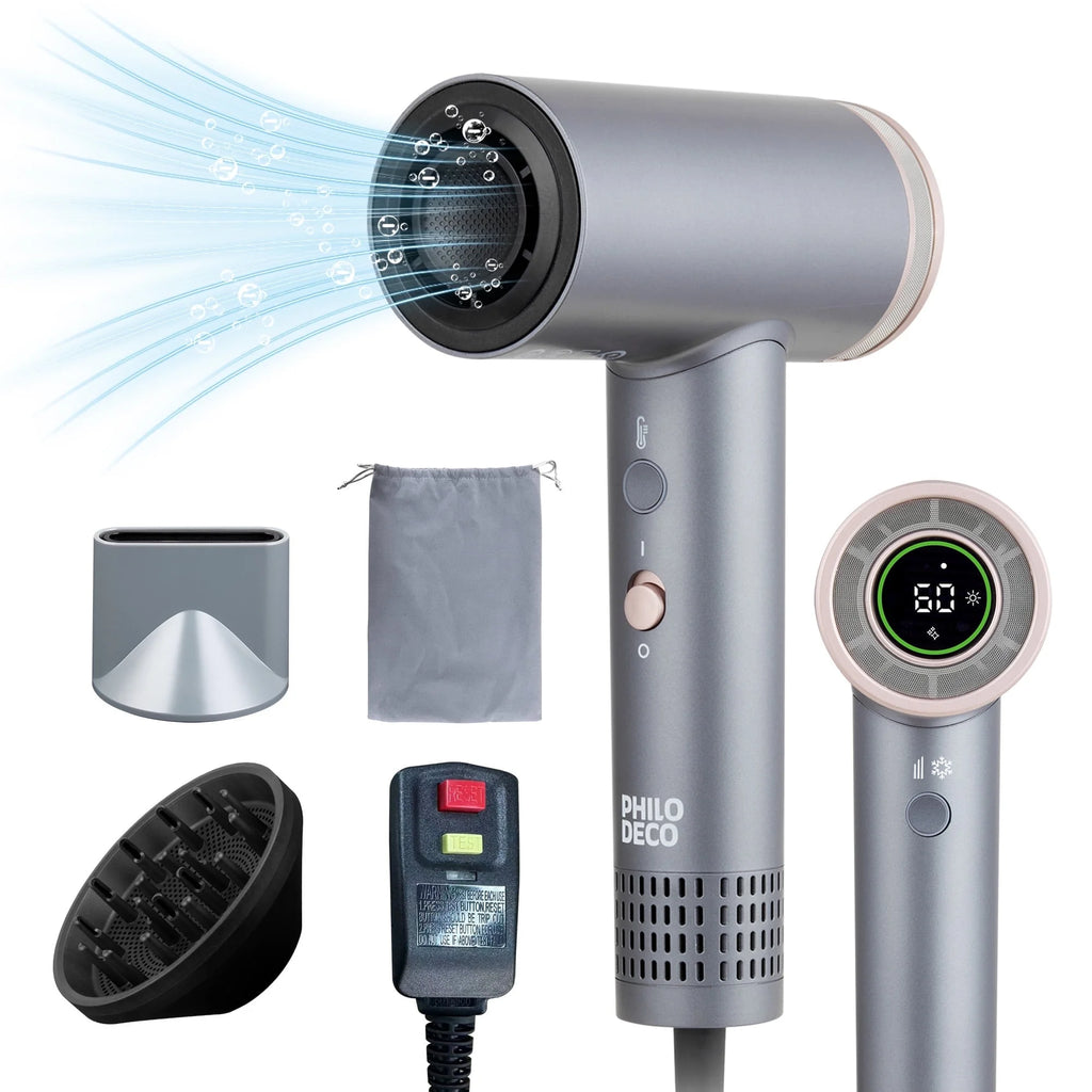 Hair Dryer with Diffuser, 500 Million Negative Ionic Hair Dryer, Professional Hair Dryer 110000RPM Blow Dryer, Fast Drying High-Speed Hair Dryer for Women Men