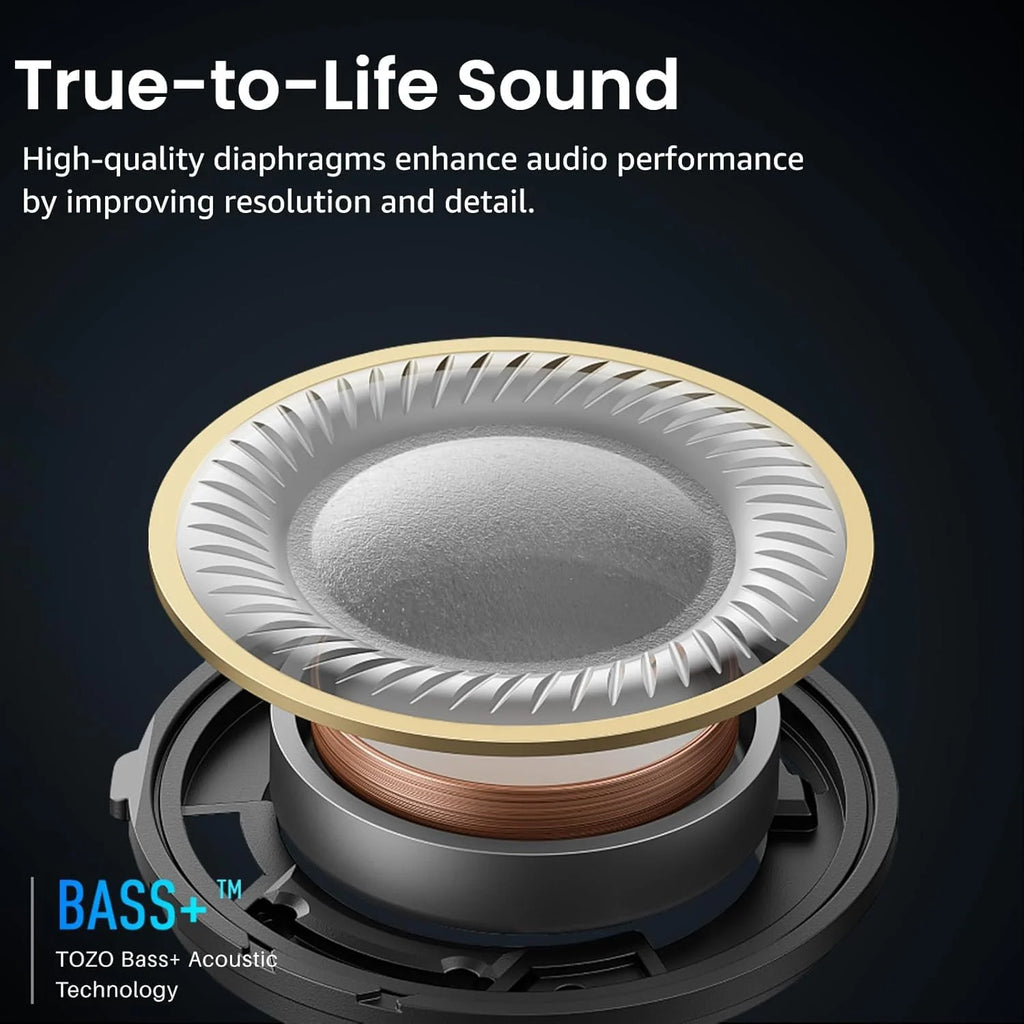 A1 Mini Earbuds Bluetooth Wireless Headphones, 32H, AI Noise Cancelling Mic, Stereo Bass, Clear Calls, Lightweight IPX5 Waterproof, App 32EQ, Blue