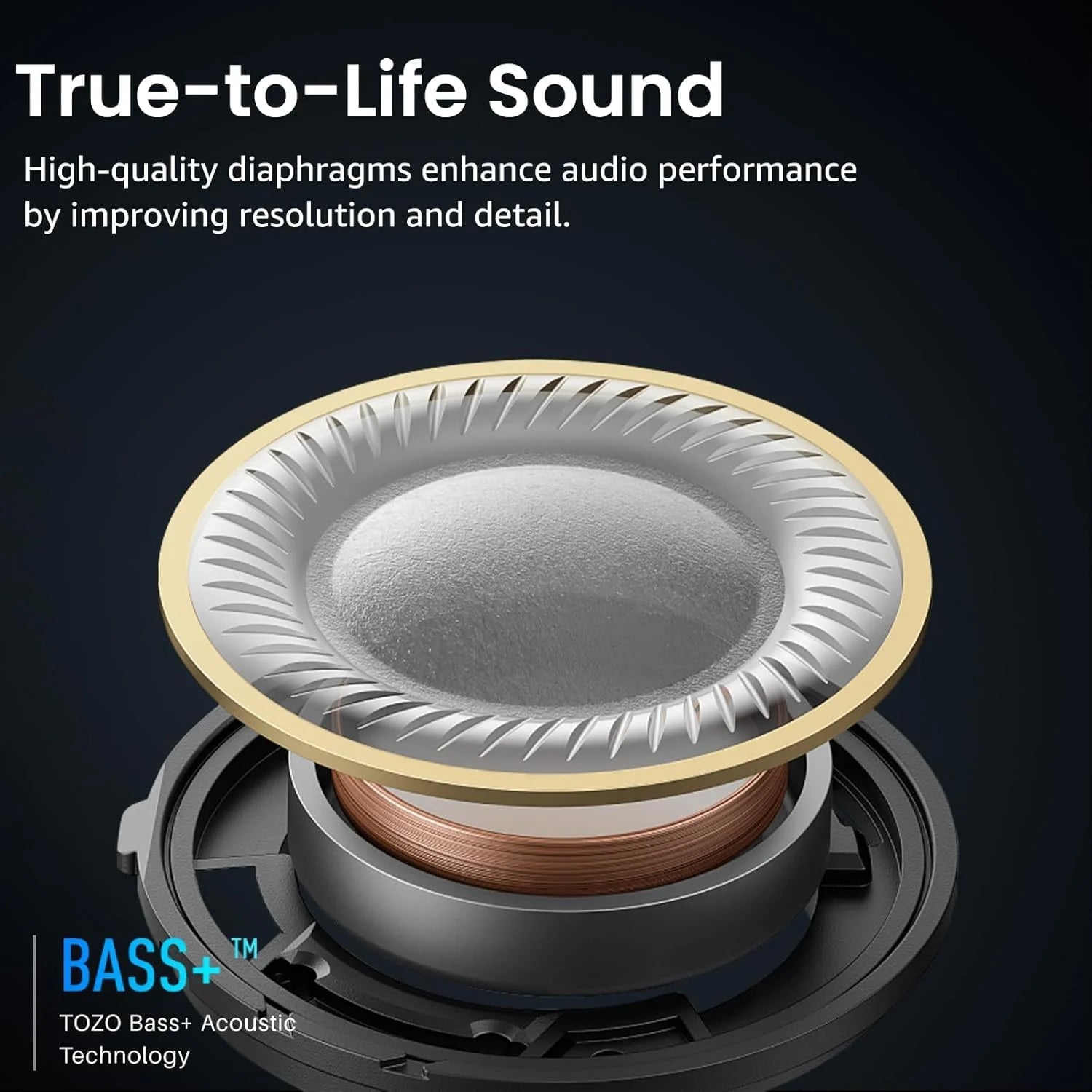 A1 Mini Earbuds Bluetooth Wireless Headphones, 32H, AI Noise Cancelling Mic, Stereo Bass, Clear Calls, Lightweight IPX5 Waterproof, App 32EQ, Blue