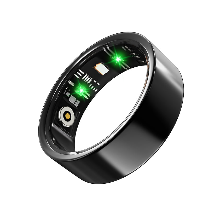 Smart Ring Health Tracker - Fitness Sleep Heart Rate Blood Oxygen Tracker Smart Ring for Men and Women,Ip68 Waterproof Level Bluetooth Fitness Tracker Rings Family Care