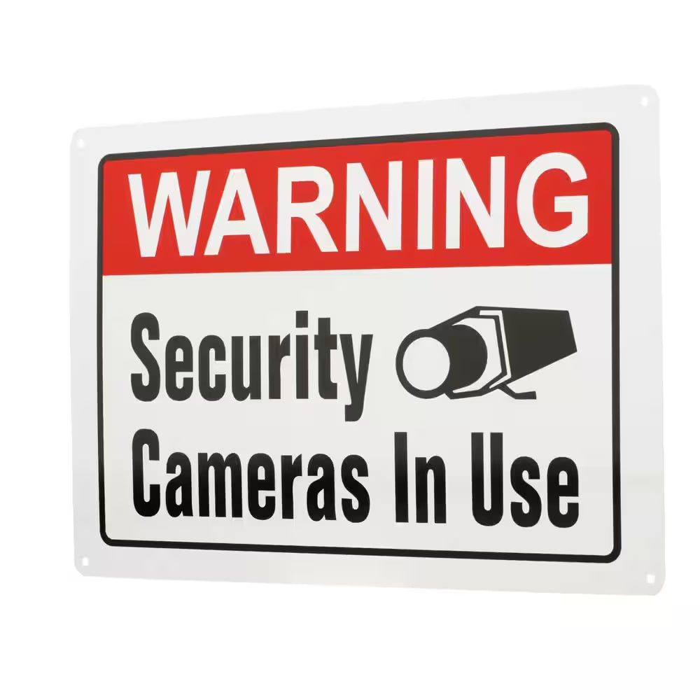 10 In. X 14 In. Aluminium Security Cameras in Use Sign