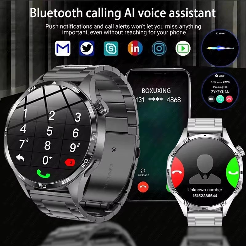 2026 New Smart Watch Men Watch 5 Pro AMOLED HD Screen Bluetooth Call GPS Trajectory NFC Heart Rate Compass Smartwatches